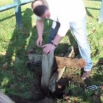 Chris digging the stocks out