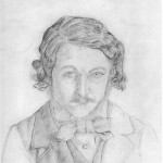 William Morris, self portrait, 1856