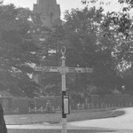 The old signpost in an early image